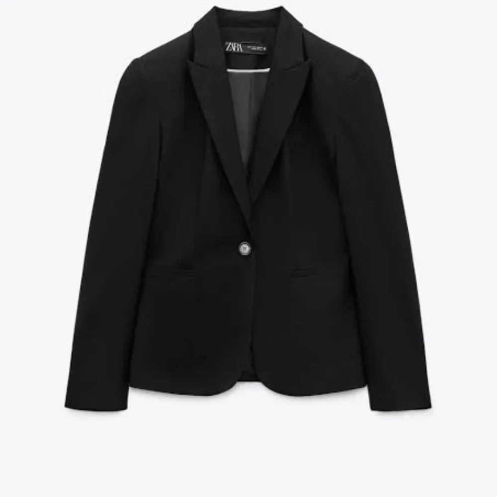 Zara Basic Black Blazer - Picture 1 of 6
